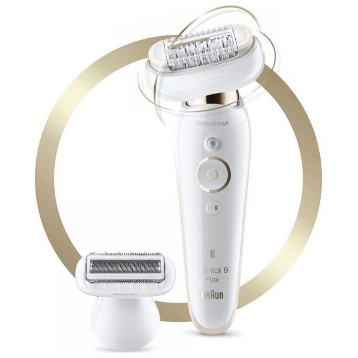 Braun Silk-épil 9 Épilateur Électrique Femme, Une Épilation Longu