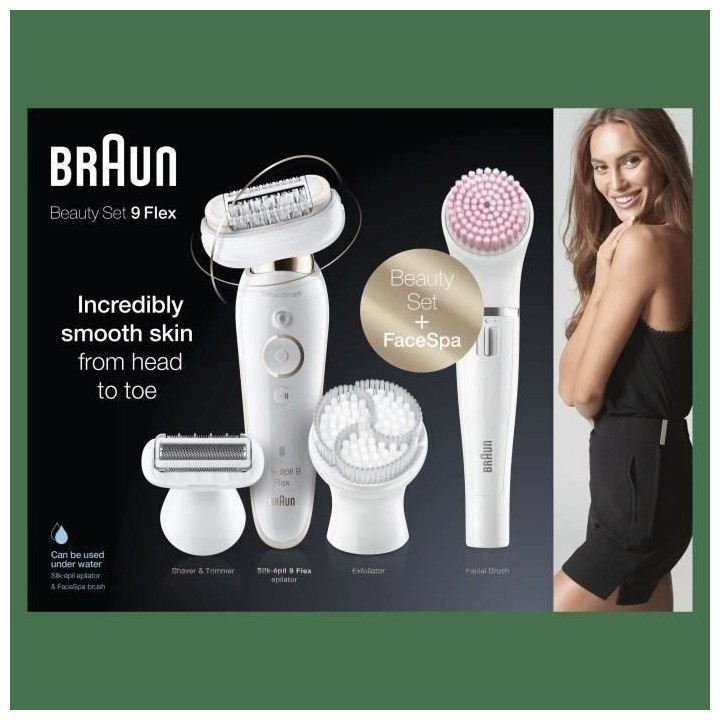 Braun Silk-épil 9 Coffret Beauté & Spa Epilateur Electrique Femme B