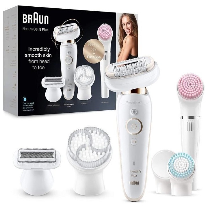 Braun Silk-épil 9 Coffret Beauté & Spa Epilateur Electrique Femme B