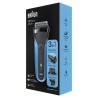 Braun Series 3 Shave & Style Rasoir Électrique Homme 3-En-1 Noir/Bleu, Équipé De La Technologie Wet & Dry Avec Tondeuse a Bar