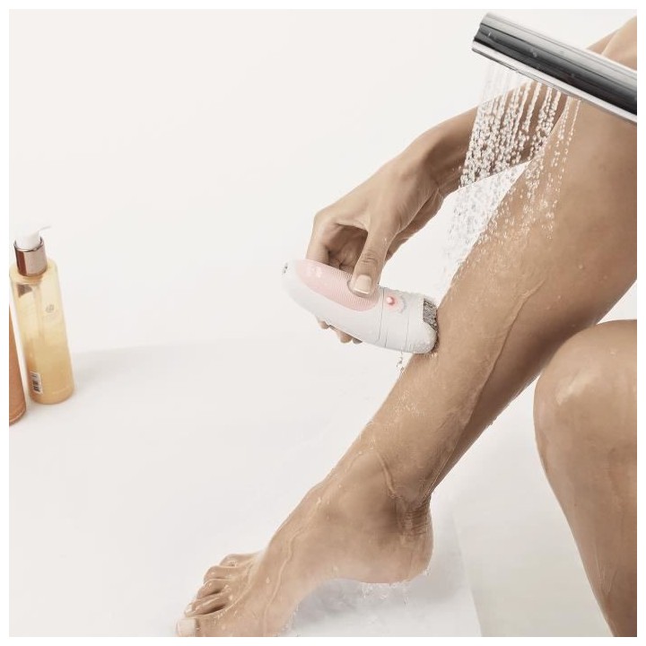 Braun Silk-épil 5 Épilateur Électrique Femme, Blanc/Rose, Avec Tet