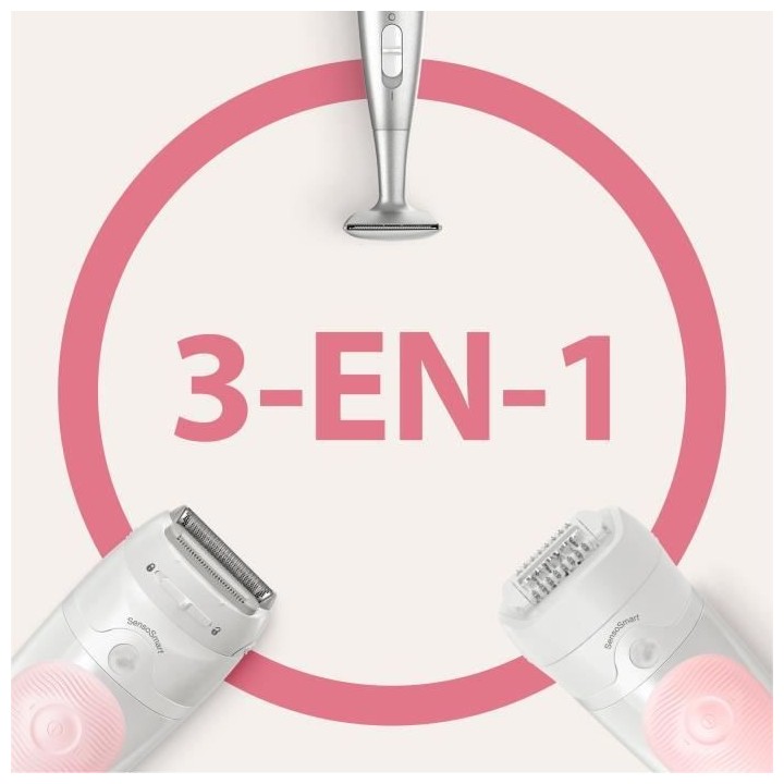 Braun Silk-épil 5 Épilateur Électrique Femme, Blanc/Rose, Avec Tet
