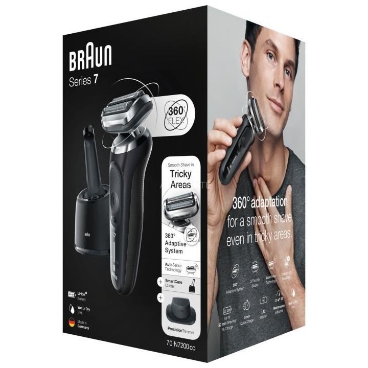 Braun Series 7 70-N7200cc Rasoir Électrique Homme Avec Centre SmartCa