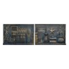 Décoration murale DKD Home Decor Cuivre 60 x 4 x 40 cm (2 Unités) (2 pcs)