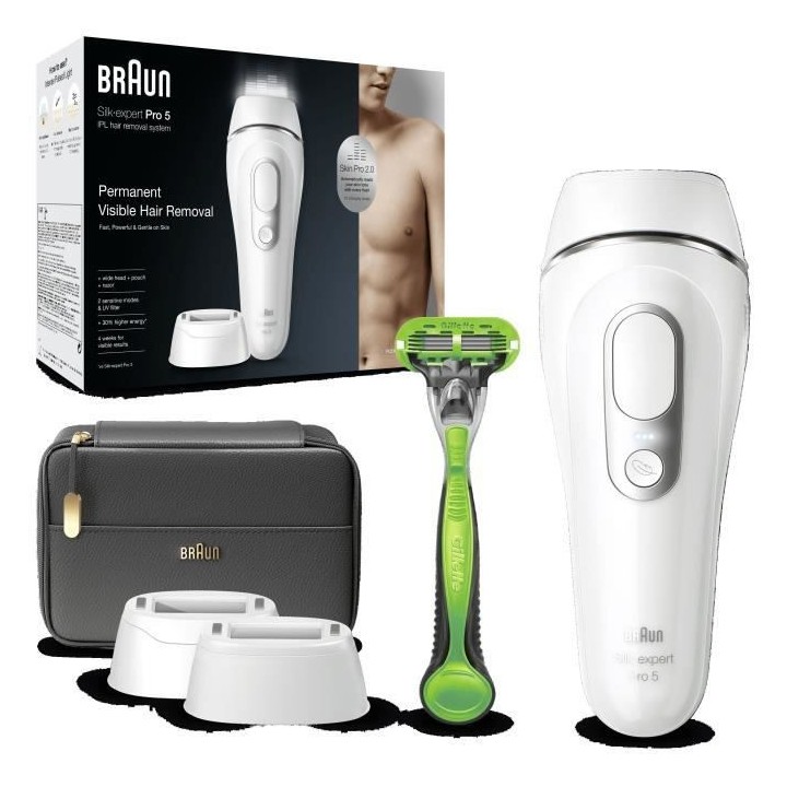 Braun Silk·expert Pro 5 PL5145 - IPL Pour Homme, Épilateur Lumiere