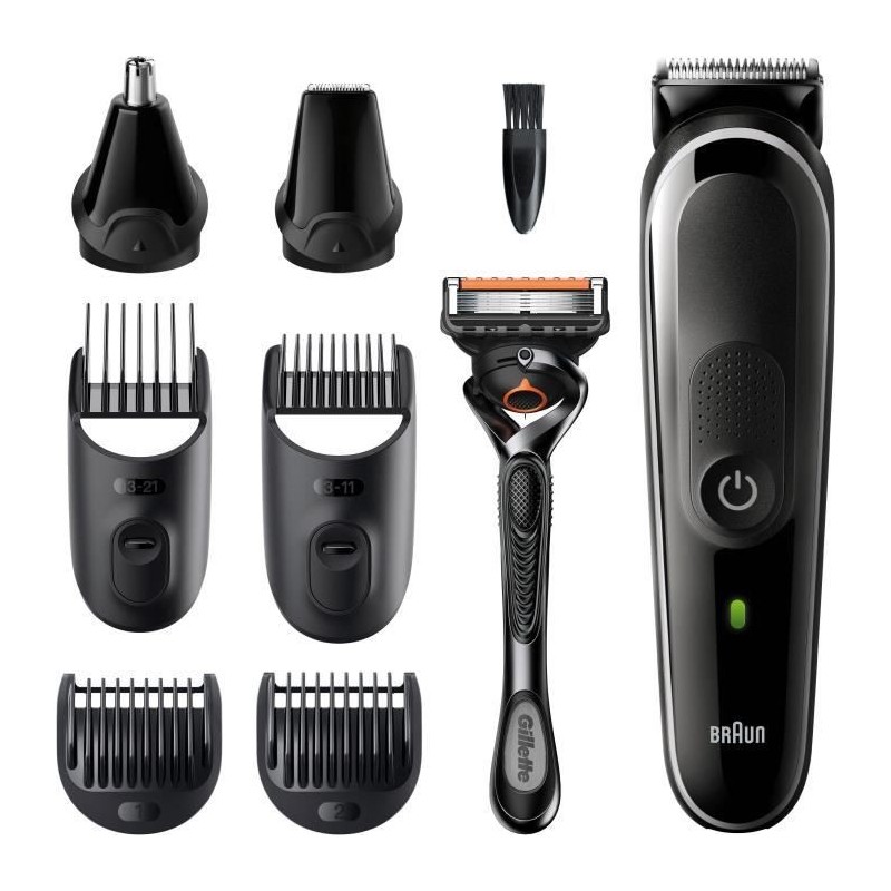 Braun 5 MGK5360, Tondeuse a Barbe 8-En-1 Pour Homme, Tondeuse Pour Visage, Cheveux