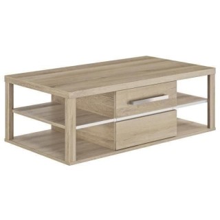 Table basse OLERON - 1 porte - Décor chene - Made in France - L 110 x