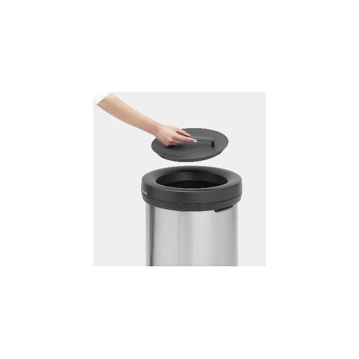 BRABANTIA Poubelle Big Bin - 60 L - Matt Steel Fingerprint Proof