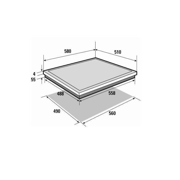 Table de cuisson induction BRANDT - 3 zones - 4600W - Revetement verre