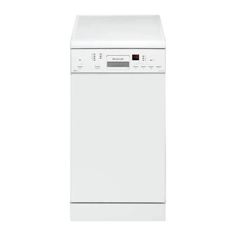 Lave-vaisselle pose libre BRANDT DFS1010W - 10 couverts - Induction - L45cm - 47 dB - Blanc