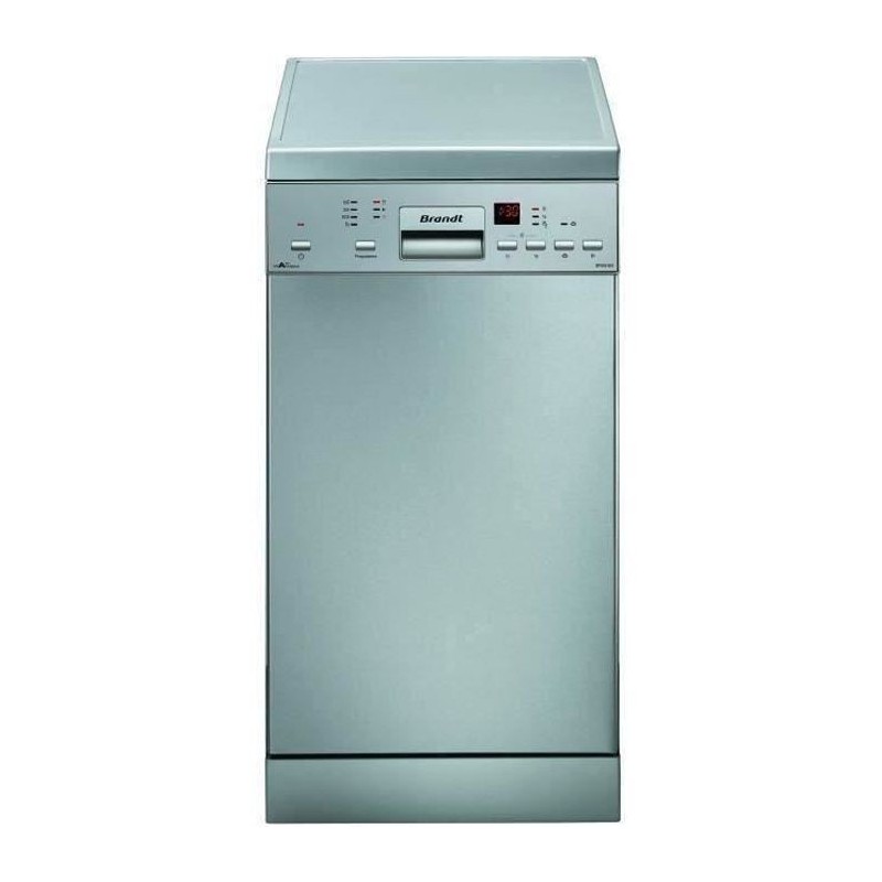 Lave-vaisselle pose libre BRANDT DFS1010X - 10 couverts - Induction - L45cm - 47dB - Inox