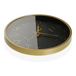 Horloge Murale Doré Plastique (4 x 30 x 30 cm)