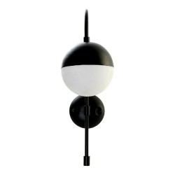 Suspension DKD Home Decor Blanc Noir Métal Verre 220 V 50 W (15 x 31 x 48 cm)