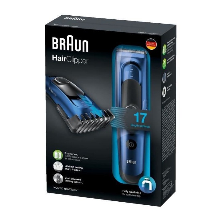 BRAUN Tondeuse a cheveux avec 17 longueurs - HC5030