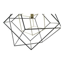 Suspension DKD Home Decor Noir Métal 25W 220 V Doré (52 x 52 x 53 cm)