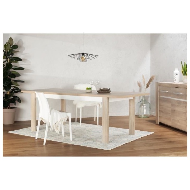 Table extensible OLERON - 8/10 personnes - Décor chene - Made in Fran