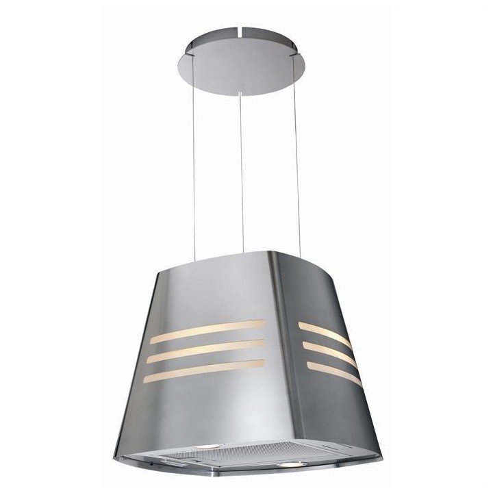 Hotte ilot BRANDT AD1079X L 47,9 cm - Inox - Recyclage - Débit d'air