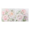 Cadre DKD Home Decor Flowers 100 x 3 x 100 cm Fleurs Shabby Chic (2 Unités)