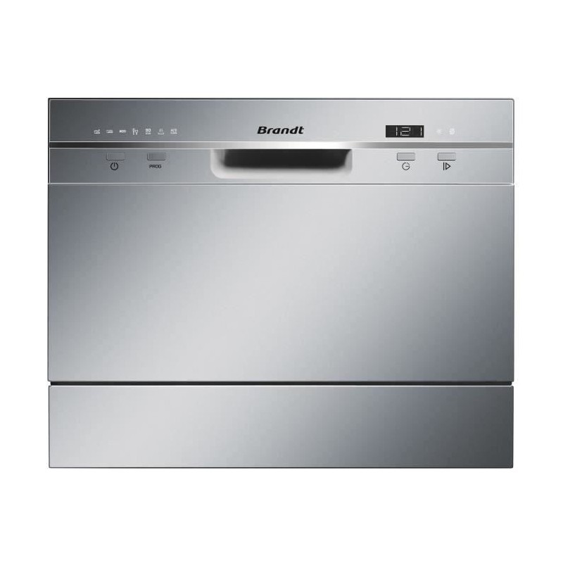 Lave-vaisselle compact pose libre BRANDT DFC6519S - Induction - 6 couverts - L55cm - 49dB - Inox