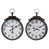 Horloge Murale DKD Home Decor 50 x 6 x 71 cm Noir Blanc Fer Traditionnel (2 Unités)