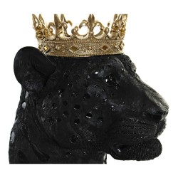 Figurine Décorative DKD Home Decor 27,5 x 23,5 x 33 cm Noir Doré Résine Colonial Animal