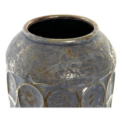 Vase DKD Home Decor Finition vieillie Gris Doré Métal Oriental 19 x 19 x 47 cm