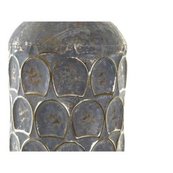 Vase DKD Home Decor Finition vieillie Gris Doré Métal Oriental 19 x 19 x 47 cm