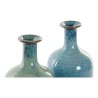 Vase DKD Home Decor Bleu Vert Métal Porcelaine 30 x 40 cm 11 x 11 x 30 cm (2 Unités)