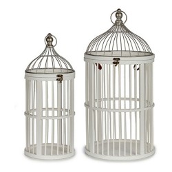 Cage Ronde Blanc Bois (2...