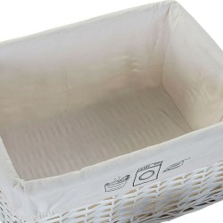 Set de basket DKD Home Decor Polyester osier (5 pcs) (48 x 38 x 22 cm) (26 x 19 x 13 cm) (42 x 33 x 19 cm)