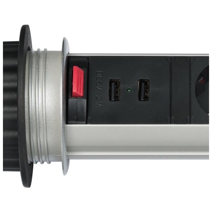 Brennenstuhl Multiprise TOWER POWER encastrable - 3 prises + 2 prises