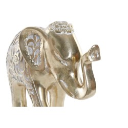 Figurine Décorative DKD Home Decor 28,5 x 11,5 x 22,5 cm Eléphant Doré Résine Colonial