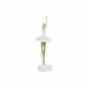 Figurine Décorative DKD Home Decor 13,5 x 12,5 x 40 cm Doré Blanc Résine Danseuse Classique