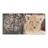 Cadre DKD Home Decor Lion 100 x 3 x 100 cm Colonial (2 Unités)