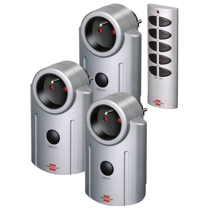Brennenstuhl Set de prises télécommandées Primera-Line - 3 prises p