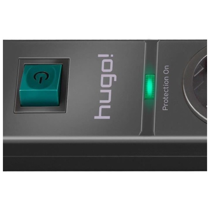 Brennenstuhl Multiprise hugo! Anthracite - 4 prises - avec parafoudre