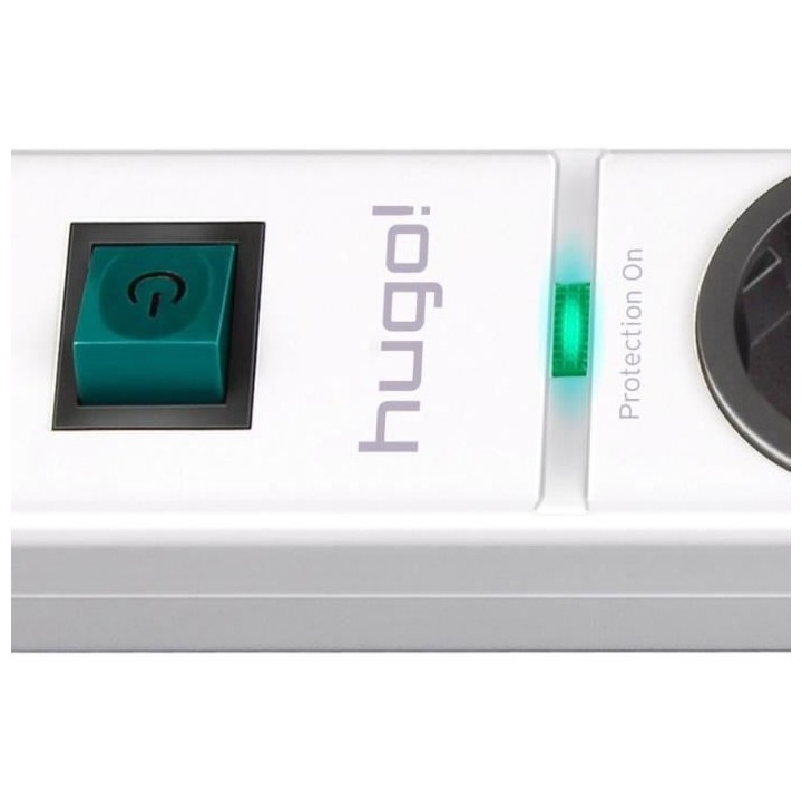 Brennenstuhl Multiprise hugo! Blanche - 8 prises - avec parafoudre et