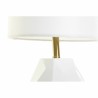 Lampe de bureau DKD Home Decor Blanc Polyester Métal Céramique 220 V Doré 50 W (20 x 20 x 37 cm)