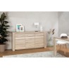 Buffet OLERON - 3 portes - Décor chene - Made in France - L 180 x P 45 x H 91 cm - GAMI