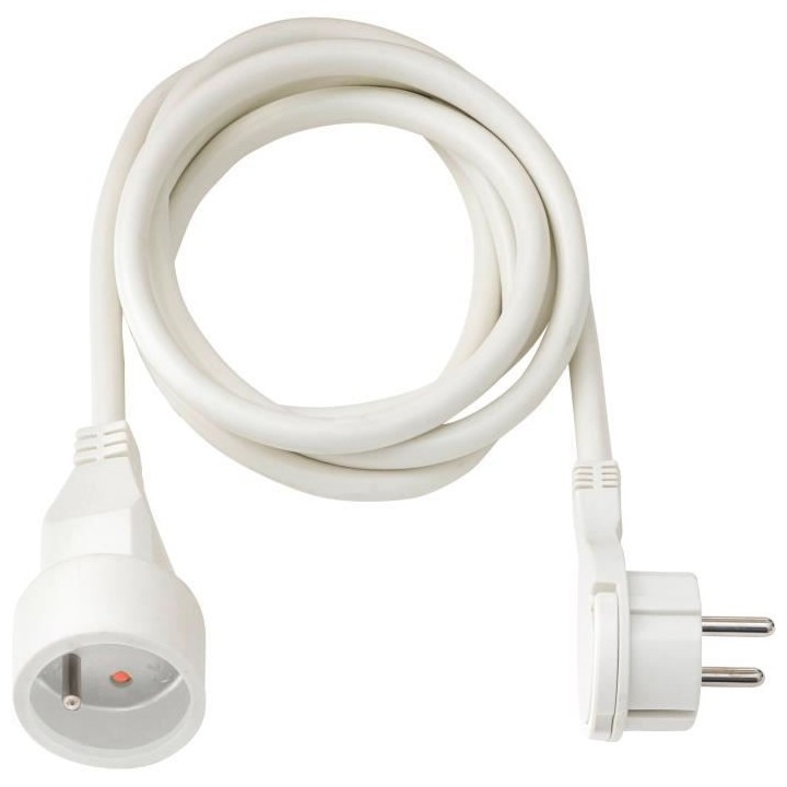 Brennenstuhl Rallonge 2m de câble avec fiche plate (utilisation en in