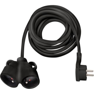 Brennenstuhl Rallonge 5m de câble avec fiche plate et prise double (u