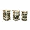 Set de basket DKD Home Decor Bambou Corde Bali (3 pcs)