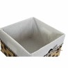 Set de basket DKD Home Decor 8424001836833 Salles de bains Naturel Blanc Brun foncé 31 x 31 x 18 cm Fibre naturelle