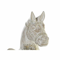 Figurine Décorative DKD Home Decor 8424001847884 Cheval Finition vieillie Doré Blanc Fer Bois d'albassia (42 x 22 x 49 cm)