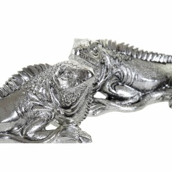 Figurine Décorative DKD Home Decor Multicouleur Argenté Iguane Tropical 16,5 x 8 x 7 cm (2 Unités)