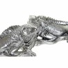 Figurine Décorative DKD Home Decor Multicouleur Argenté Iguane Tropical 16,5 x 8 x 7 cm (2 Unités)