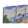 Décoration murale DKD Home Decor Plage méditerranéen 20 x 1,6 x 30 cm (3 Pièces)