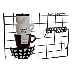 Décoration murale DKD Home Decor Coffee Blanc Noir Vintage 30 x 4 x 38 cm