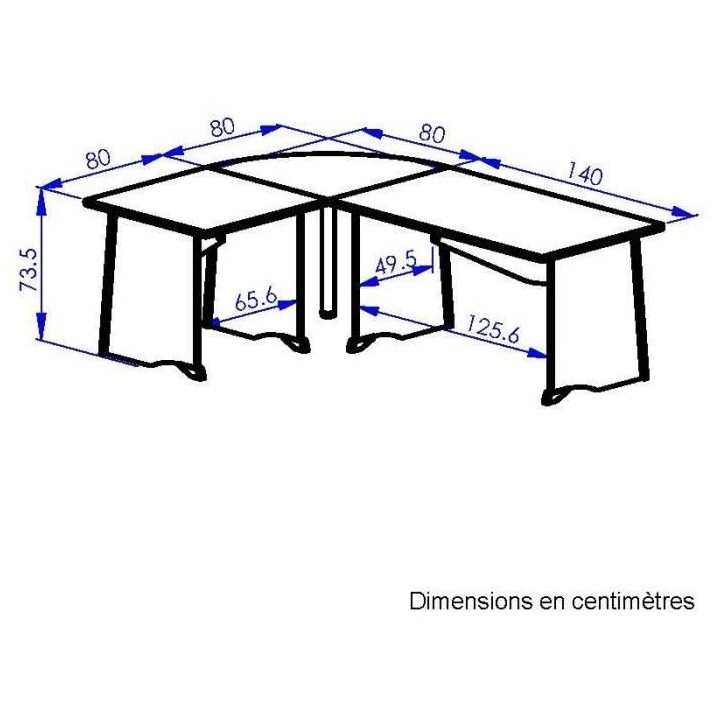 GAMI Bureau d'angle - Décor bois - SALSA