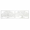 Décoration murale DKD Home Decor 84,5 x 1 x 49 cm Arbre Blanc Cottage (2 Unités)